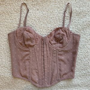 Out From Under Lucy Dot Mesh Corset